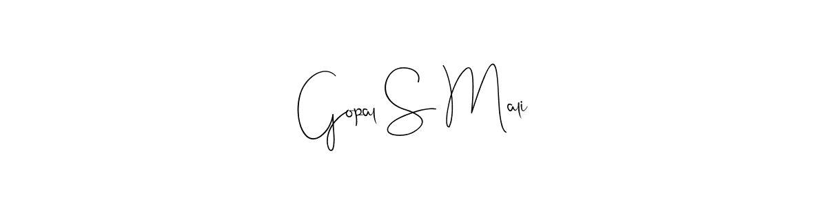 if you are searching for the best signature style for your name Gopal S Mali. so please give up your signature search. here we have designed multiple signature styles  using Andilay-7BmLP. Gopal S Mali signature style 4 images and pictures png