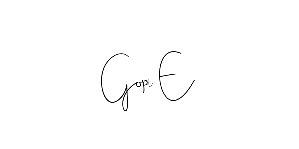 This is the best signature style for the Gopi E name. Also you like these signature font (Andilay-7BmLP). Mix name signature. Gopi E signature style 4 images and pictures png