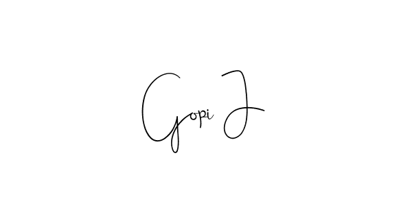 Gopi J stylish signature style. Best Handwritten Sign (Andilay-7BmLP) for my name. Handwritten Signature Collection Ideas for my name Gopi J. Gopi J signature style 4 images and pictures png