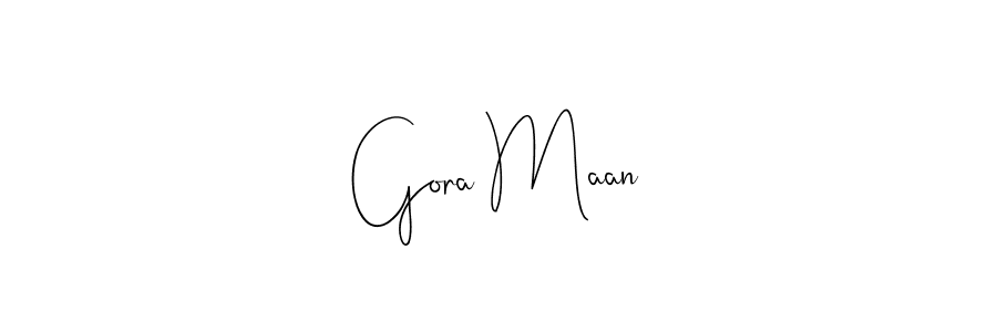 Use a signature maker to create a handwritten signature online. With this signature software, you can design (Andilay-7BmLP) your own signature for name Gora Maan. Gora Maan signature style 4 images and pictures png