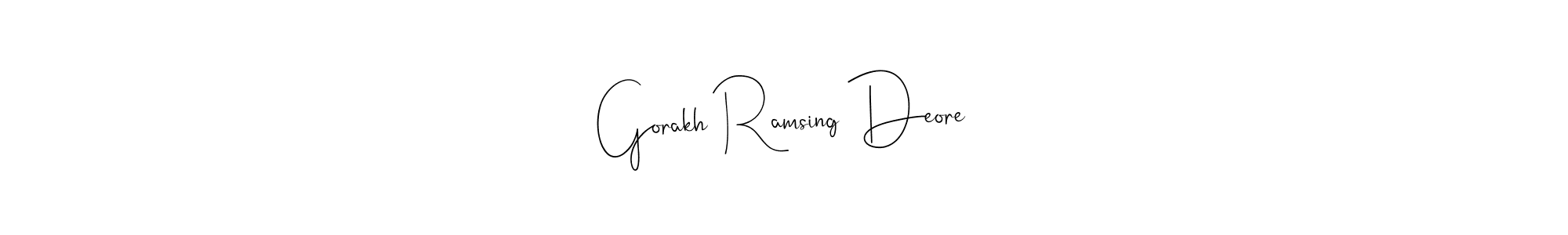 Make a beautiful signature design for name Gorakh Ramsing Deore. Use this online signature maker to create a handwritten signature for free. Gorakh Ramsing Deore signature style 4 images and pictures png