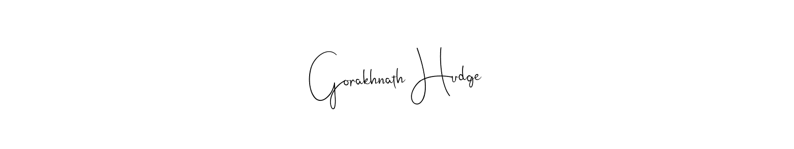 Andilay-7BmLP is a professional signature style that is perfect for those who want to add a touch of class to their signature. It is also a great choice for those who want to make their signature more unique. Get Gorakhnath Hudge name to fancy signature for free. Gorakhnath Hudge signature style 4 images and pictures png