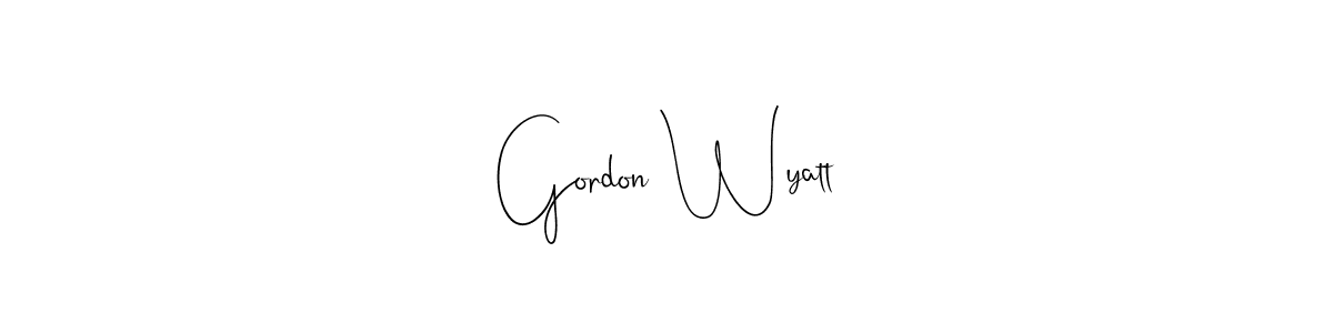 if you are searching for the best signature style for your name Gordon Wyatt. so please give up your signature search. here we have designed multiple signature styles  using Andilay-7BmLP. Gordon Wyatt signature style 4 images and pictures png