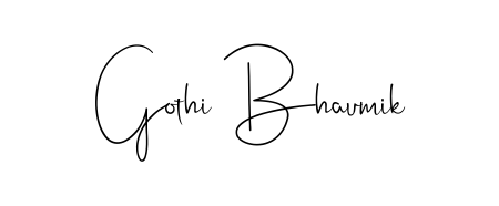 Create an unforgettable impression when signing with Gothi Bhaumik name styled in Andilay-7BmLP typography. 100% free online generator. Gothi Bhaumik signature style 4 images and pictures png