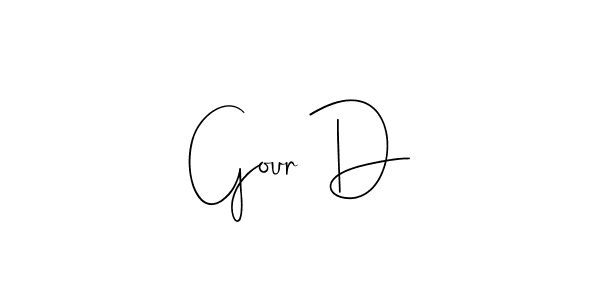 Create a beautiful signature design for name Gour D. With this signature (Andilay-7BmLP) fonts, you can make a handwritten signature for free. Gour D signature style 4 images and pictures png