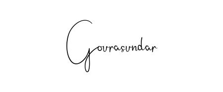 Discover how Gourasundar looks in an executive cursive font (Andilay-7BmLP). Perfect for legal documents, invoices, and certificates. Gourasundar signature style 4 images and pictures png