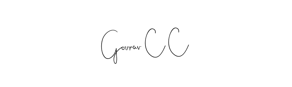 You should practise on your own different ways (Andilay-7BmLP) to write your name (Gourav C C) in signature. don't let someone else do it for you. Gourav C C signature style 4 images and pictures png