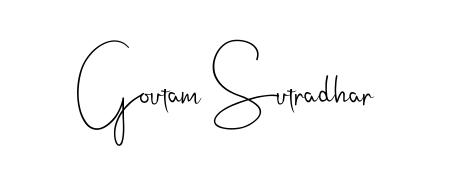 A stylish, flowing autograph style designed for name Goutam Sutradhar using Andilay-7BmLP typography. Perfect for digital creative projects. Goutam Sutradhar signature style 4 images and pictures png