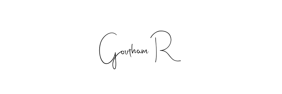 Once you've used our free online signature maker to create your best signature Andilay-7BmLP style, it's time to enjoy all of the benefits that Goutham R name signing documents. Goutham R signature style 4 images and pictures png
