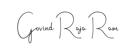 A classic penmanship look for Govind Raja Ram. The Andilay-7BmLP font brings timeless elegance and confidence to every signed document. Govind Raja Ram signature style 4 images and pictures png