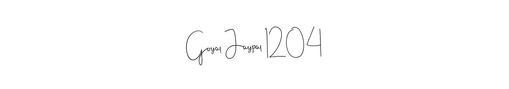 You should practise on your own different ways (Andilay-7BmLP) to write your name (Goyal Jaypal 1204) in signature. don't let someone else do it for you. Goyal Jaypal 1204 signature style 4 images and pictures png