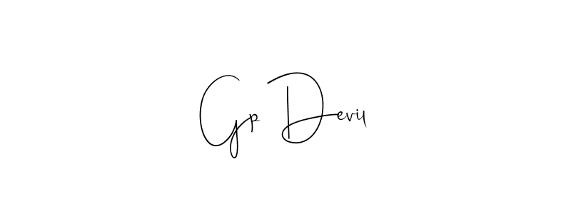 The best way (Andilay-7BmLP) to make a short signature is to pick only two or three words in your name. The name Gp Devil include a total of six letters. For converting this name. Gp Devil signature style 4 images and pictures png