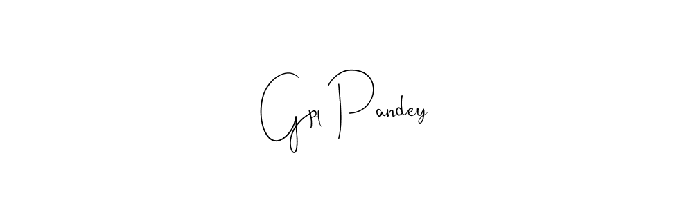 The best way (Andilay-7BmLP) to make a short signature is to pick only two or three words in your name. The name Gpl Pandey include a total of six letters. For converting this name. Gpl Pandey signature style 4 images and pictures png