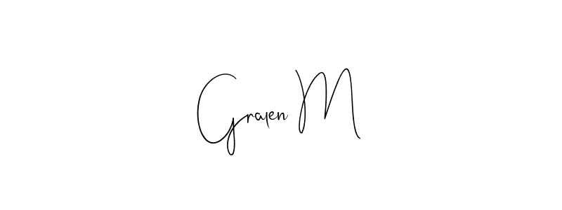 Make a beautiful signature design for name Gralen M. Use this online signature maker to create a handwritten signature for free. Gralen M signature style 4 images and pictures png