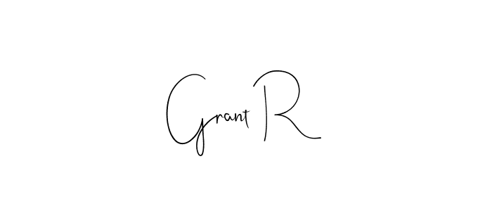 How to make Grant R name signature. Use Andilay-7BmLP style for creating short signs online. This is the latest handwritten sign. Grant R signature style 4 images and pictures png