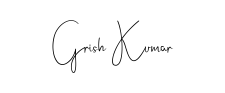 A dynamic signature style for Grish Kumar using Andilay-7BmLP script. Designed to look authentic, handwritten, and professional. Grish Kumar signature style 4 images and pictures png