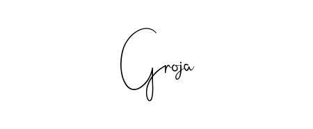 How to Draw Groja signature style? Andilay-7BmLP is a latest design signature styles for name Groja. Groja signature style 4 images and pictures png