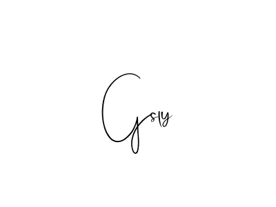 How to make Gsly signature? Andilay-7BmLP is a professional autograph style. Create handwritten signature for Gsly name. Gsly signature style 4 images and pictures png