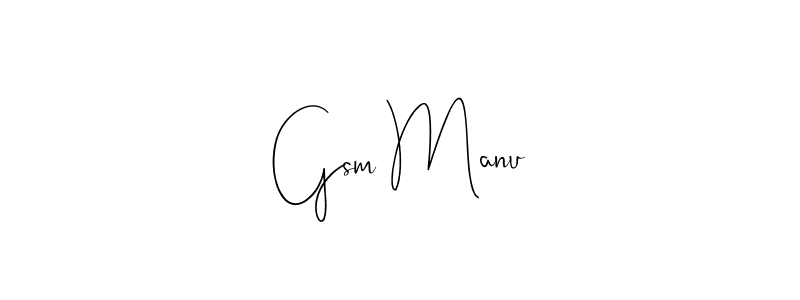 Similarly Andilay-7BmLP is the best handwritten signature design. Signature creator online .You can use it as an online autograph creator for name Gsm Manu. Gsm Manu signature style 4 images and pictures png