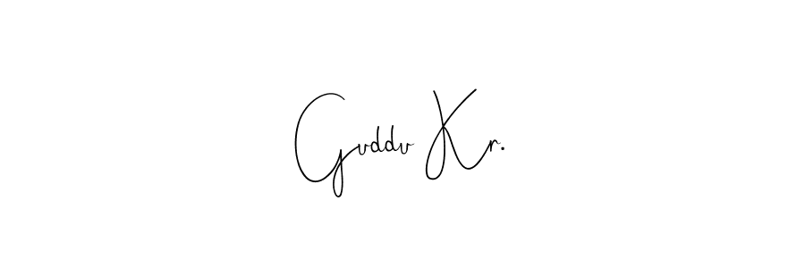 How to make Guddu Kr. signature? Andilay-7BmLP is a professional autograph style. Create handwritten signature for Guddu Kr. name. Guddu Kr. signature style 4 images and pictures png