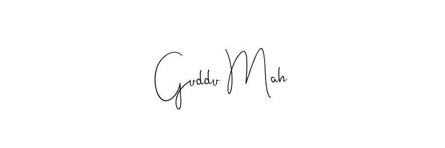 Make a beautiful signature design for name Guddu Mah. Use this online signature maker to create a handwritten signature for free. Guddu Mah signature style 4 images and pictures png