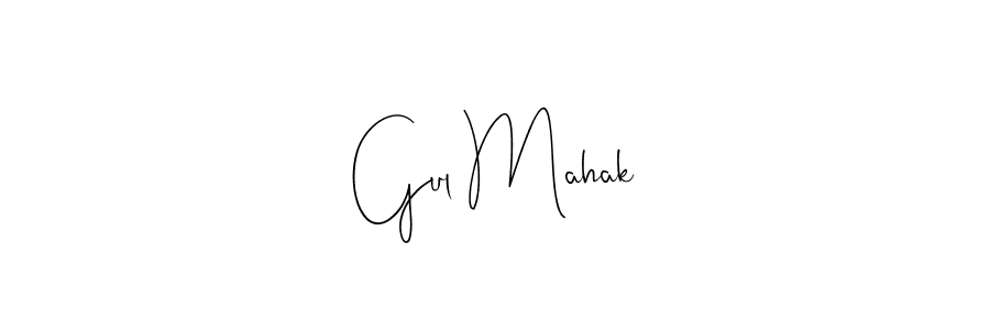 Use a signature maker to create a handwritten signature online. With this signature software, you can design (Andilay-7BmLP) your own signature for name Gul Mahak. Gul Mahak signature style 4 images and pictures png
