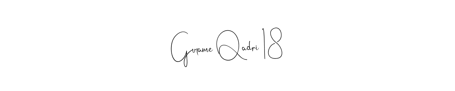 Similarly Andilay-7BmLP is the best handwritten signature design. Signature creator online .You can use it as an online autograph creator for name Gulame Qadri 18. Gulame Qadri 18 signature style 4 images and pictures png