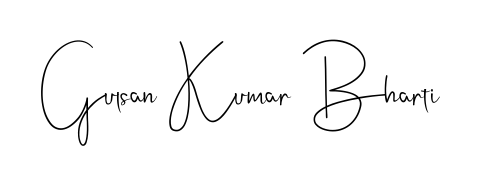 Express your personality with a custom Gulsan Kumar Bharti signature crafted with Andilay-7BmLP typography. Free transparent PNG download available. Gulsan Kumar Bharti signature style 4 images and pictures png