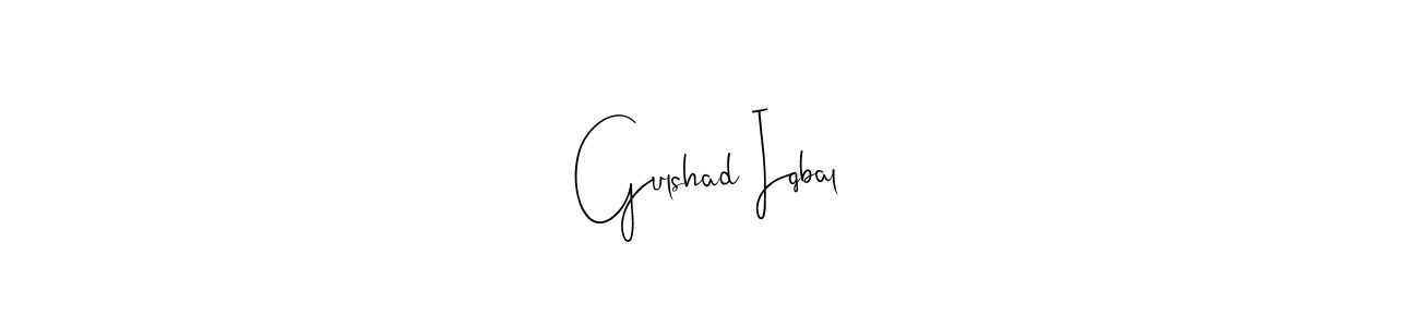 Also You can easily find your signature by using the search form. We will create Gulshad Iqbal name handwritten signature images for you free of cost using Andilay-7BmLP sign style. Gulshad Iqbal signature style 4 images and pictures png