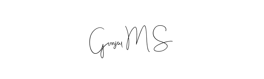 You can use this online signature creator to create a handwritten signature for the name Gunjal M S. This is the best online autograph maker. Gunjal M S signature style 4 images and pictures png