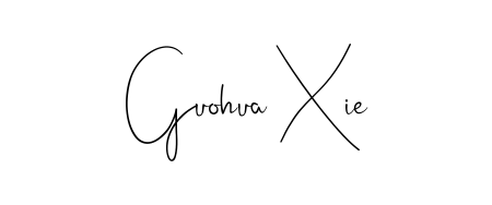 Give your name Guohua Xie an exquisite flair with the Andilay-7BmLP script font. Ideal for contracts, resumes, and formal letterheads. Guohua Xie signature style 4 images and pictures png