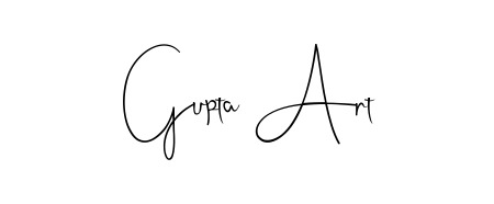 Create an unforgettable impression when signing with Gupta Art name styled in Andilay-7BmLP typography. 100% free online generator. Gupta Art signature style 4 images and pictures png