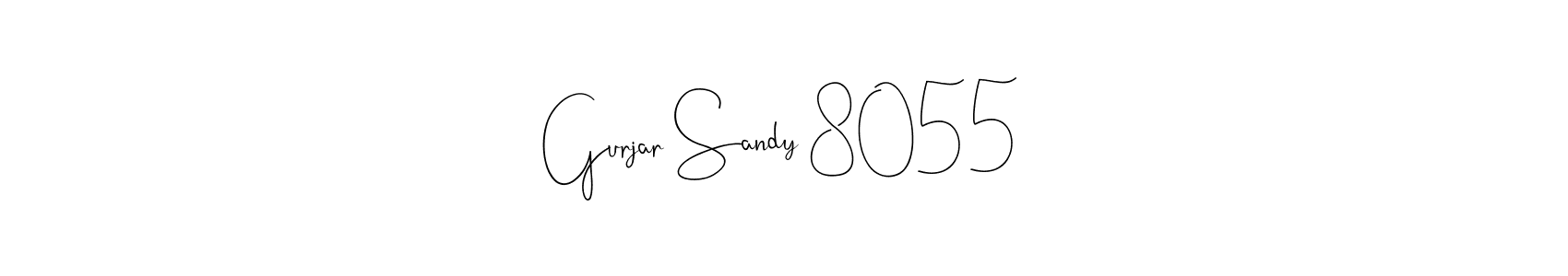 Make a beautiful signature design for name Gurjar Sandy 8055. With this signature (Andilay-7BmLP) style, you can create a handwritten signature for free. Gurjar Sandy 8055 signature style 4 images and pictures png