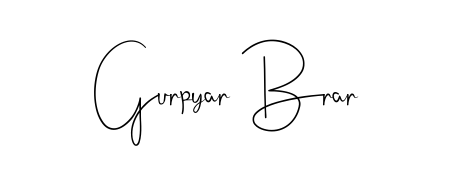 Also You can easily find your signature by using the search form. We will create Gurpyar Brar name handwritten signature images for you free of cost using Andilay-7BmLP sign style. Gurpyar Brar signature style 4 images and pictures png