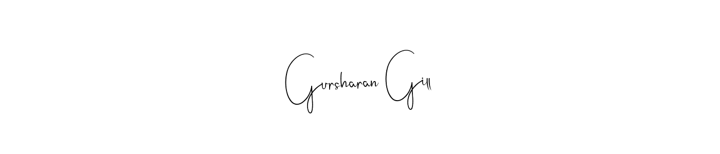 Gursharan Gill stylish signature style. Best Handwritten Sign (Andilay-7BmLP) for my name. Handwritten Signature Collection Ideas for my name Gursharan Gill. Gursharan Gill signature style 4 images and pictures png