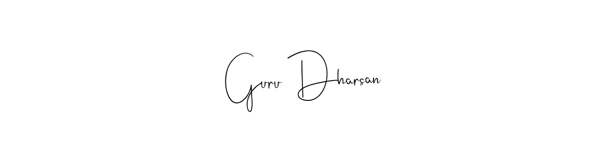 See photos of Guru Dharsan official signature by Spectra . Check more albums & portfolios. Read reviews & check more about Andilay-7BmLP font. Guru Dharsan signature style 4 images and pictures png