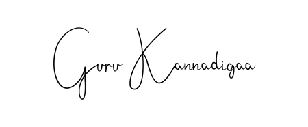 Make your name Guru Kannadigaa memorable on every contract using Andilay-7BmLP autograph style. Instant transparent background export available. Guru Kannadigaa signature style 4 images and pictures png