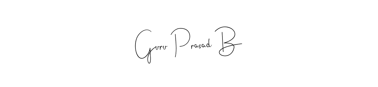 if you are searching for the best signature style for your name Guru Prasad B. so please give up your signature search. here we have designed multiple signature styles  using Andilay-7BmLP. Guru Prasad B signature style 4 images and pictures png