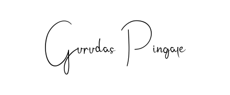 Practice writing Gurudas Pingale with the flow of Andilay-7BmLP lettering. A fantastic source of inspiration for developing your personal signature style. Gurudas Pingale signature style 4 images and pictures png