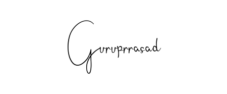 How to make Guruprrasad name signature. Use Andilay-7BmLP style for creating short signs online. This is the latest handwritten sign. Guruprrasad signature style 4 images and pictures png