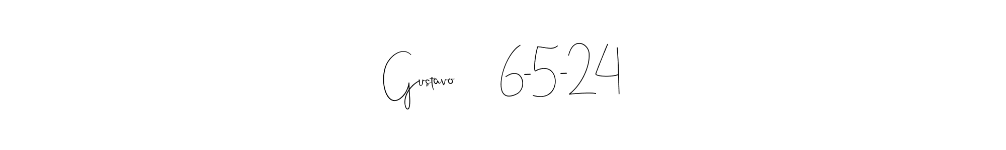 How to make Gustavo       6-5-24 name signature. Use Andilay-7BmLP style for creating short signs online. This is the latest handwritten sign. Gustavo       6-5-24 signature style 4 images and pictures png