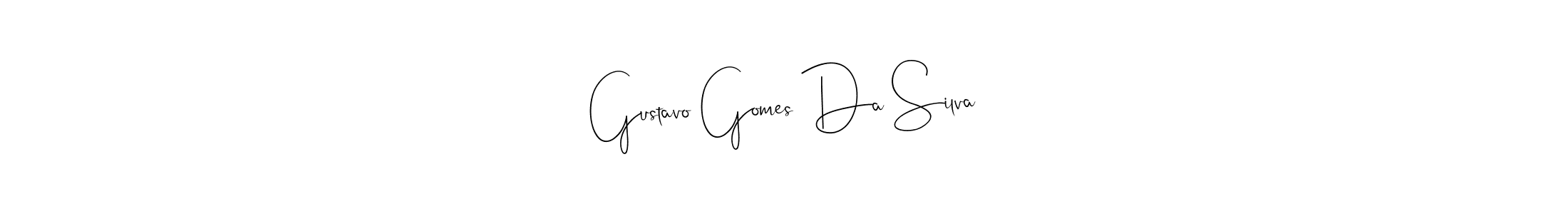 Create a beautiful signature design for name Gustavo Gomes Da Silva. With this signature (Andilay-7BmLP) fonts, you can make a handwritten signature for free. Gustavo Gomes Da Silva signature style 4 images and pictures png