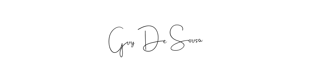 How to make Guy De Sousa name signature. Use Andilay-7BmLP style for creating short signs online. This is the latest handwritten sign. Guy De Sousa signature style 4 images and pictures png