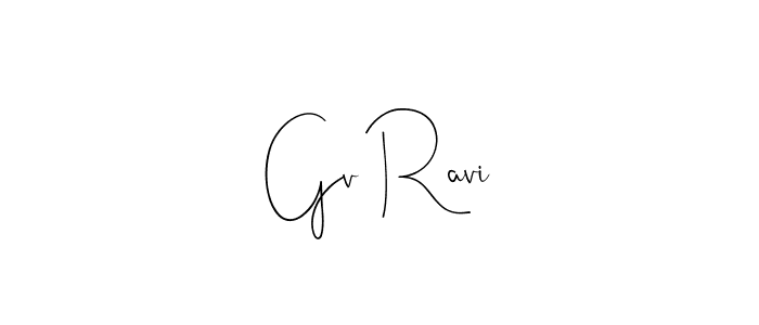 Design your own signature with our free online signature maker. With this signature software, you can create a handwritten (Andilay-7BmLP) signature for name Gv Ravi. Gv Ravi signature style 4 images and pictures png