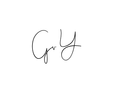 Make a beautiful signature design for name Gv Y. Use this online signature maker to create a handwritten signature for free. Gv Y signature style 4 images and pictures png