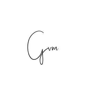 Make a beautiful signature design for name Gvm. With this signature (Andilay-7BmLP) style, you can create a handwritten signature for free. Gvm signature style 4 images and pictures png