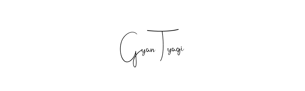 if you are searching for the best signature style for your name Gyan Tyagi. so please give up your signature search. here we have designed multiple signature styles  using Andilay-7BmLP. Gyan Tyagi signature style 4 images and pictures png