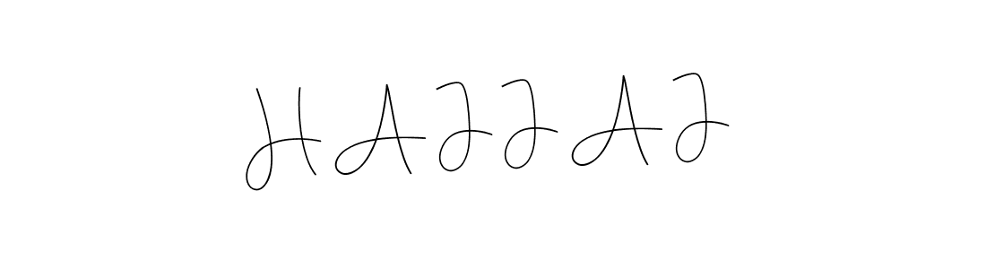 Make a beautiful signature design for name H A J J A J. With this signature (Andilay-7BmLP) style, you can create a handwritten signature for free. H A J J A J signature style 4 images and pictures png