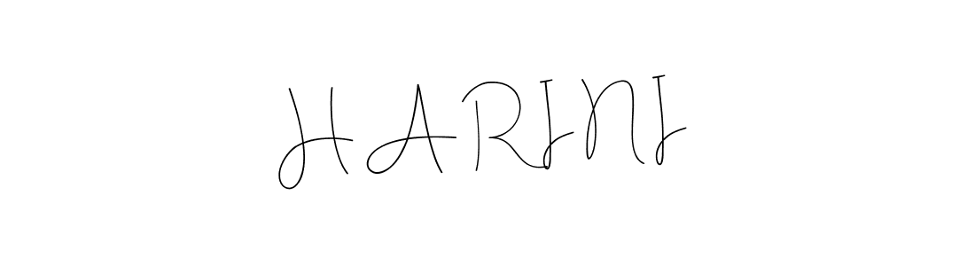 You should practise on your own different ways (Andilay-7BmLP) to write your name (H A R I N I) in signature. don't let someone else do it for you. H A R I N I signature style 4 images and pictures png