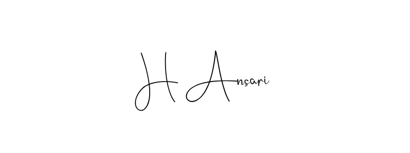 Design your own signature with our free online signature maker. With this signature software, you can create a handwritten (Andilay-7BmLP) signature for name H Ansari. H Ansari signature style 4 images and pictures png